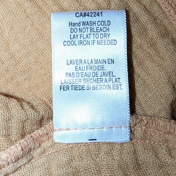 Young Fabulous & Broke | Gauze Cotton Ombre Top in Melon & Mustard Yellow | S/M - Picture 8 of 10